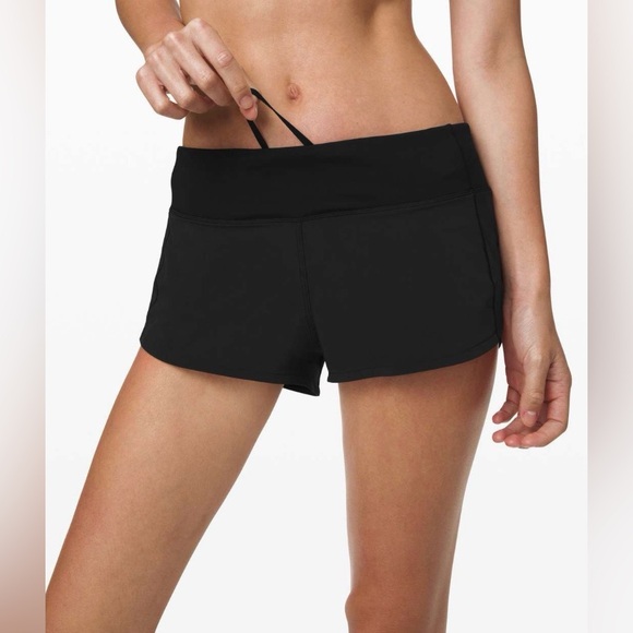Lululemon Black Speed Up Short *2.5" Size 10 - Picture 7 of 9